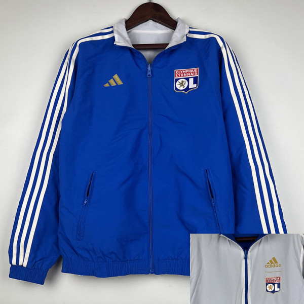 23/24 Lyon Blue & White Double Sided Windbreaker (双面风衣)