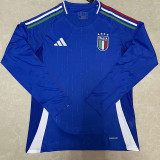 24/25 Italy Home Long Sleeve Fans Soccer Jersey(长袖)