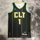 22/23 HORNETS BALL #1 Black City Edition Top Quality Hot Pressing NBA Jersey
