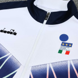 25/26 Italy White Retro  Player Version  Jacket Tracksuit #F16