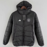 24/25 Germany Black Hooded Cotton Coat(White label) 连帽棉衣(白标）