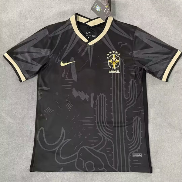 2023 Brazil Cactus Black Fans  Soccer Jersey
