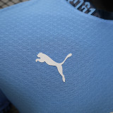 24/25 Man City Home Player Version Soccer Jersey（Sky Blue Long pants)