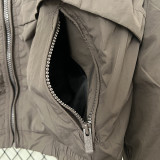 2024 New NK Brown Windbreaker（褐色、白边线）
