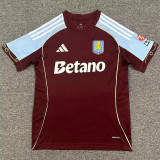 25/26  Aston Villa Home Fans Soccer Jersey