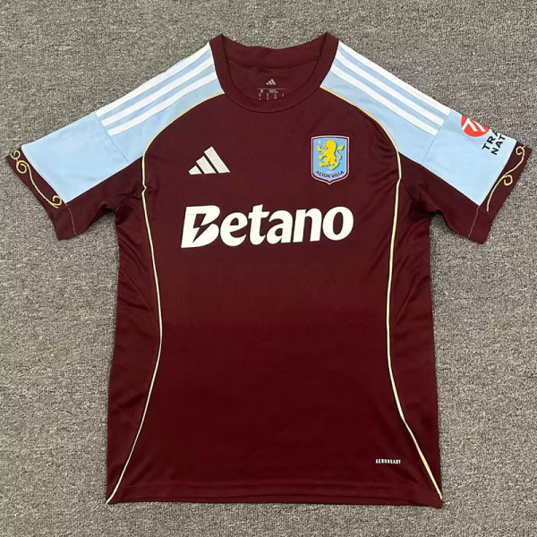 25/26  Aston Villa Home Fans Soccer Jersey