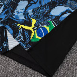 24/25  Brazil Black Christ statue top and shorts suit