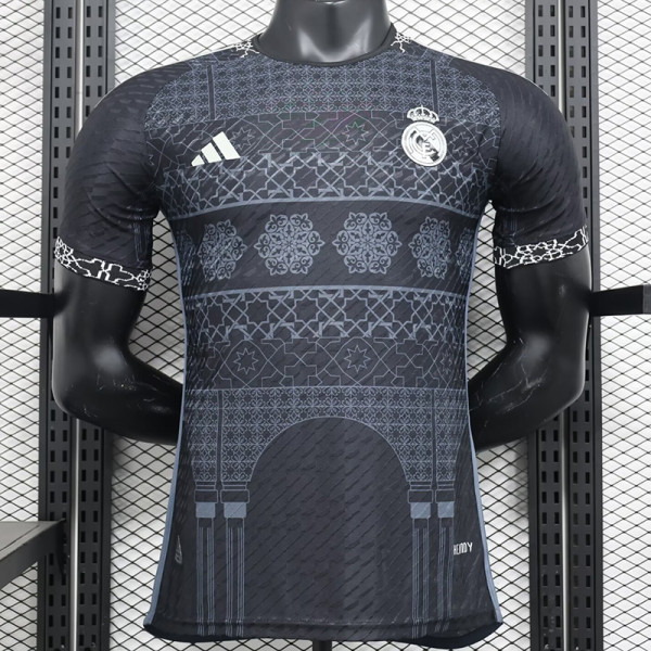 24/25 RMA Black &White Pattern Special Edition Player Version Soccer Jersey