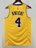 22/23 LAKERS KNEGHT#4 Yellow Top Quality Hot Pressing NBA Jersey