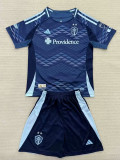 25/26 Seattle Sounders FC  Away Kids  Soccer Jersey(带章）