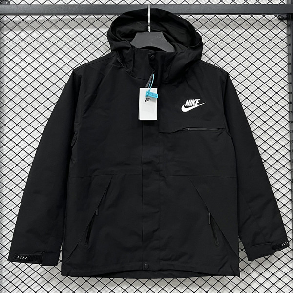 25/26 NK Black Thickened Assault  Hooded Windbreaker #H001