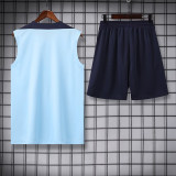 24/25 France White Blue Tank top and shorts suit (白蓝)