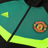 24/25 Man Utd  Black Green Jacket Tracksuit(03)