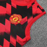25/26 Man Utd Red & BlackTank top and shorts suit