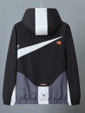 2025 New NK Black  Hooded Windbreaker