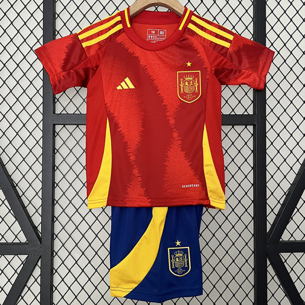 24/25  Spain Home Kids Soccer Jersey