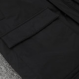 24/25  Napoli Black Hooded Cotton Coat