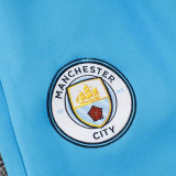 24/25 Man City Sky Blue Half Pull Tracksuit  (半拉链)