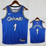18/19 Magic HARDAWAY #1 Retro Striped Blue Top Quality Hot Pressing NBA Jersey 复古 条纹蓝色
