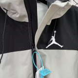 24/25 F702 Jordan Black & White Single Layer Windbreaker (连帽冲锋衣）