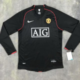2007/2008 Man Utd Away Black long sleeve Retro soccer jersey (长袖)