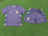 2024England Away Kids  Player Version Soccer Jersey(童装球员）