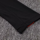 24/25  Portugal Black Kids  Half Pull Tracksuit  (童装)(半拉链)