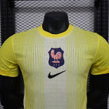 2025 France Yellow Goalkeeper  Player Version Soccer Jersey