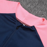 25/26 BAR Royal Blue Kids Half Pull Tracksuit #E25142 (童装粉肩\半拉链)