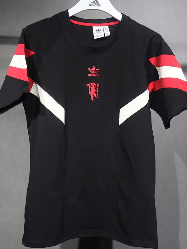 24/25 Man Utd Black Cotton  T-shirt