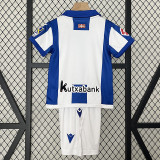 24/25  Real Sociedad Home Kids Soccer Jersey