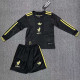25/26  Mexico Black Gold Cup Long Sleeve  Kids Soccer Jersey