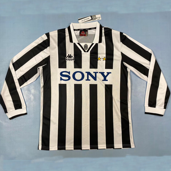 1995/1996 JUV Home Long Sleeve Retro Soccer Jersey