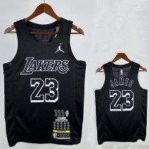 Lakers JAMES # 23 Black  Top Quality Hot Pressing NBA Jersey(Honor Edition)荣耀版
