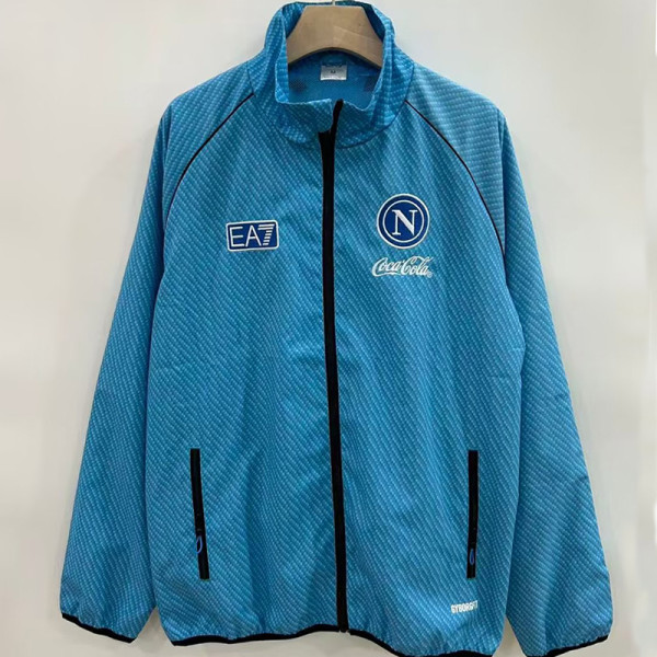 25/26 Napoli Sky Blue Embroidery Retro windbreaker