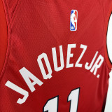 24/25 HEAT JAQUEZ JR. # 11 Red Top Quality Hot Pressing Retro NBA Jersey