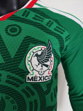25/26 Mexico Home Long Sleeve Player Version Soccer Jersey长袖