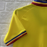 1994 Romania Yellow Retro Soccer Jersey