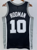 1993/1994 SA Spurs RODMAN #10 Black Retro Top Quality Hot Pressing NBA Jersey