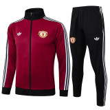 25/26  Man Utd Maroon Jacket Tracksuit #A845