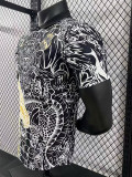 24/25 RMA Black And White Pattern Golden Dragon Edition Player Version Soccer Jersey