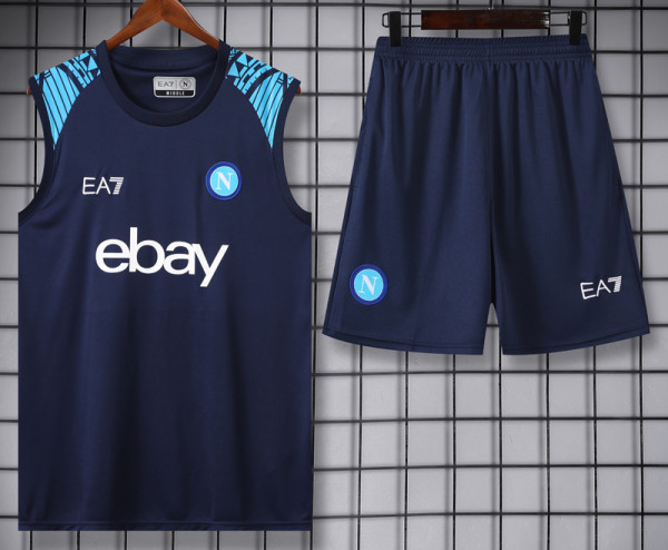 24/25 Napoli Dark Blue Tank top and shorts suit