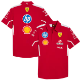 2025 Ferrari  Red Polo Racing Suit（翻领）