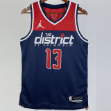 22/23 Wizards POOLE #13 Royal blue Top Quality Hot Pressing NBA Jersey (Trapeze Edition)