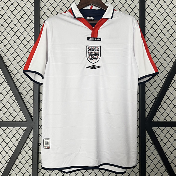 2004 England Home Retro Soccer Jersey