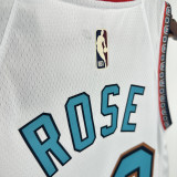 24/25 Grizzlies ROSE #23 White Retro Top Quality Hot Pressing NBA Jersey