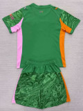 25/26 Man City Goalkeeper Green Kids Soccer Jersey