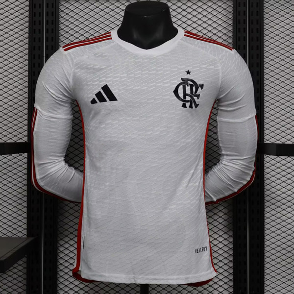 24/25 Flamengo Away  Long Sleeve Player Version Soccer Jersey