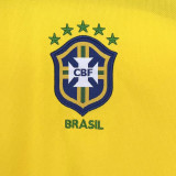 2004 Brazil Home Long Sleeve Retro Soccer Jersey