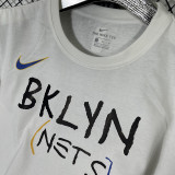 2025 T252  Nets IRVING # 11 NK White  Pure Cotton  Blue T-shirt